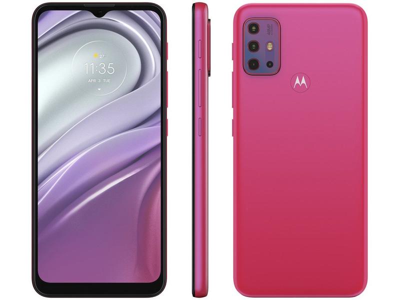 Smartphone Motorola Moto G20 64GB Pink 4G 4GB RAM Tela 6,5” Câm. Quádrupla + Selfie 13M